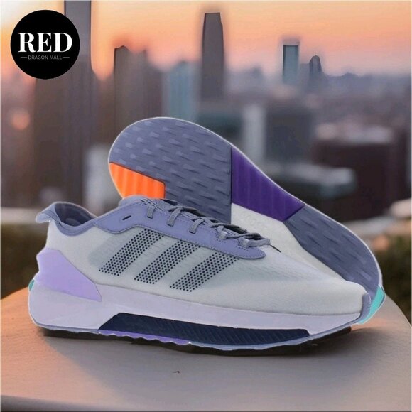 Adidas Avryn Low Comfy Athletic Sneakers Silver Violet HP5979 - Men's Size 10.5